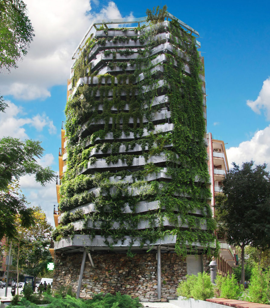 Jardin Tarradella vertical garden by Capella Garcia Arquitectura