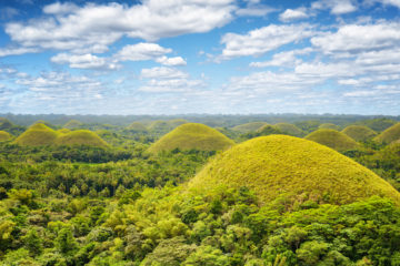 Chocolate hills on Bohol Island, Philippines.